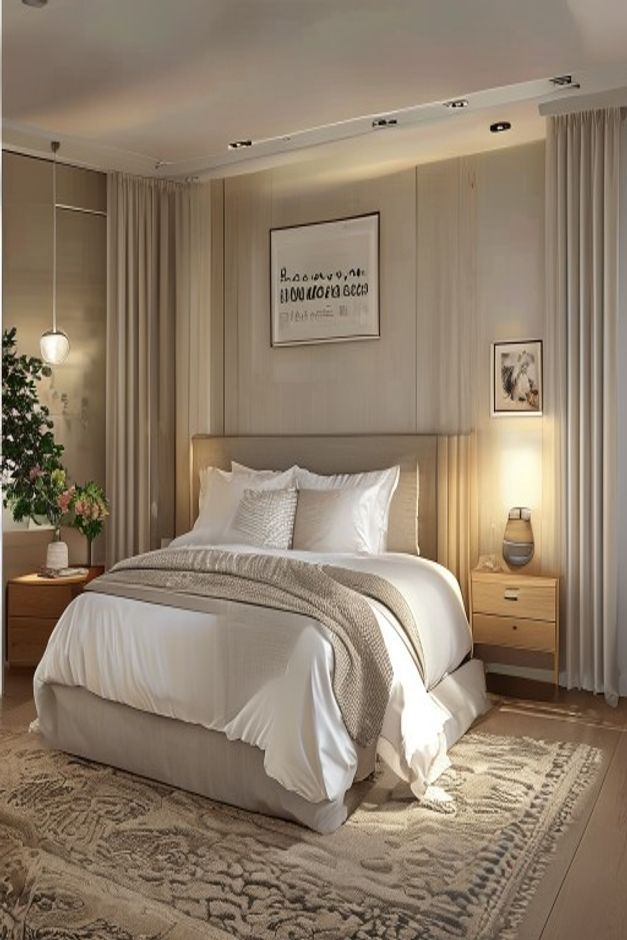 California Casual Bedroom Affordable Bedding Ideas - AI-generated interior design reference