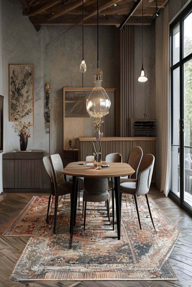 Industrial Dining Room Rug Ideas