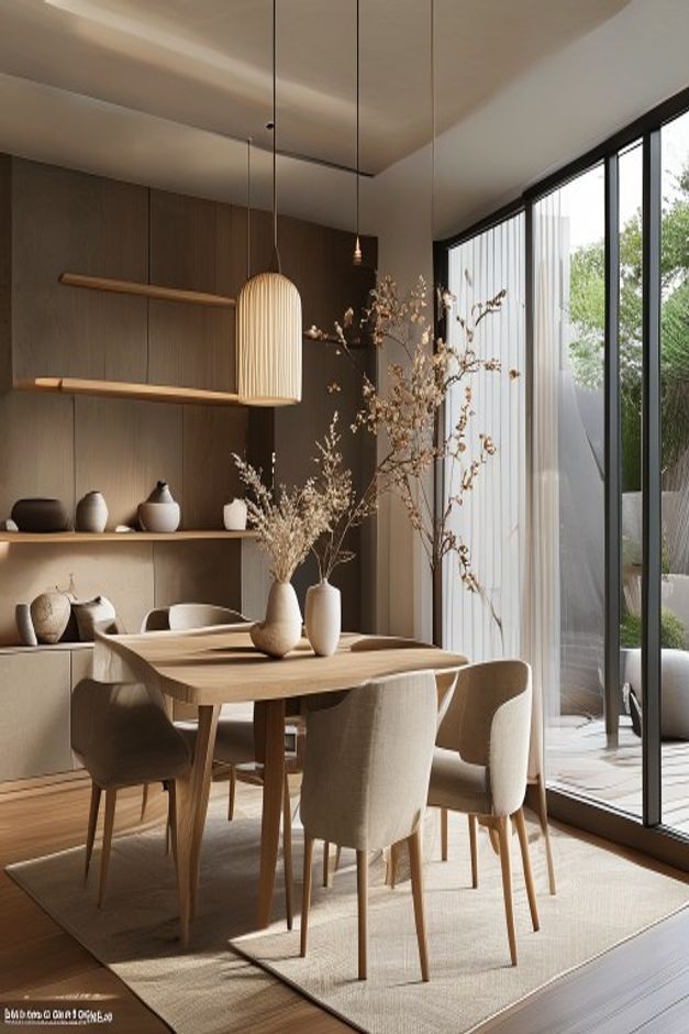 Japandi Dining Room Table Centerpiece Ideas