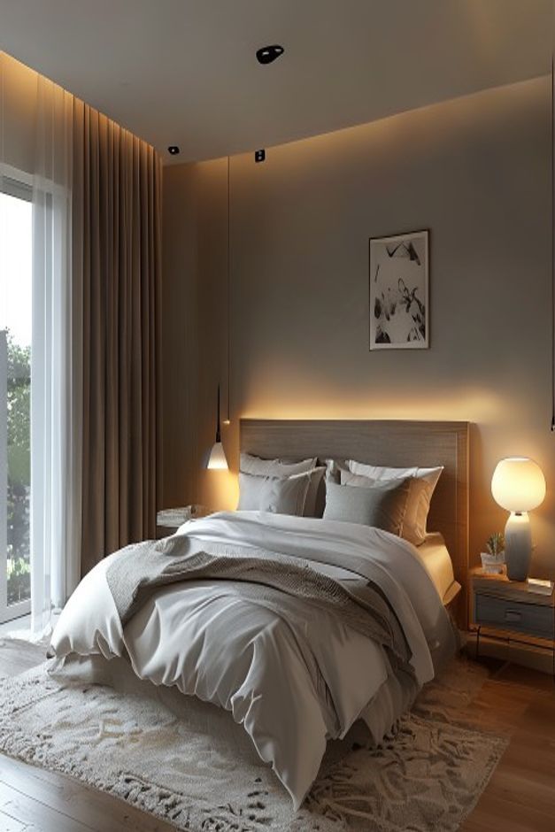 Moody Modern Small Bedroom Layout Ideas