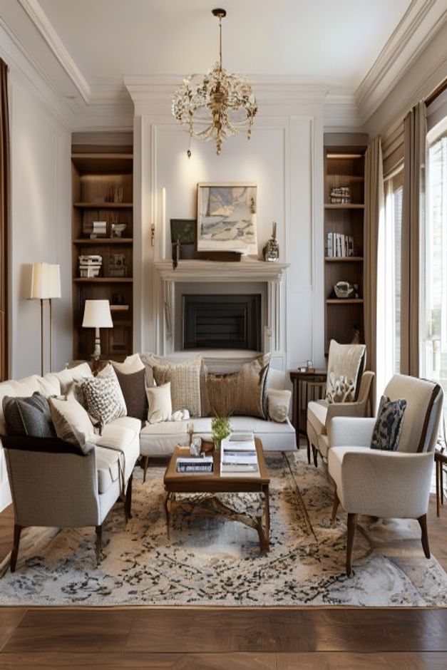 Traditional Small Living Room Seating Layout Ideas